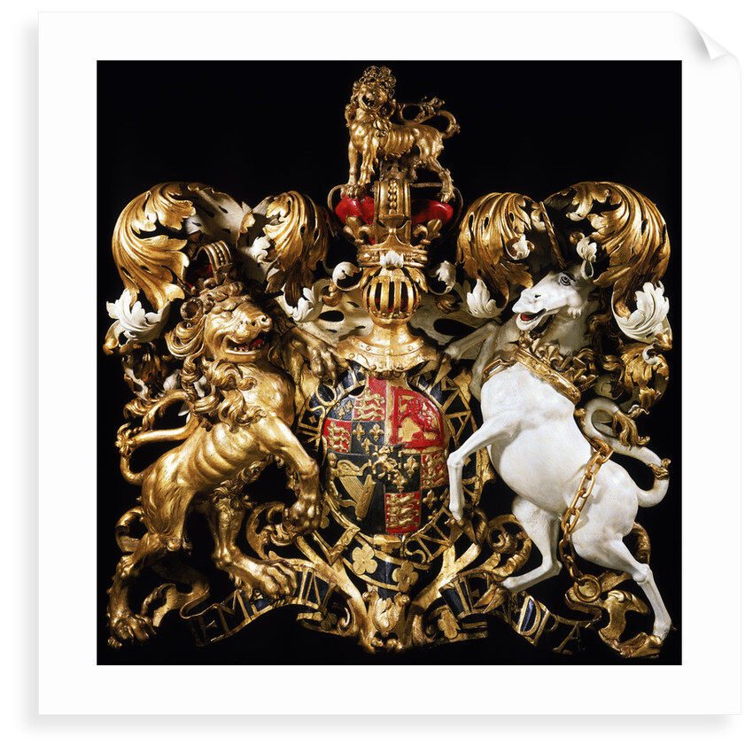 Royal coat of arms of King William III by unknown