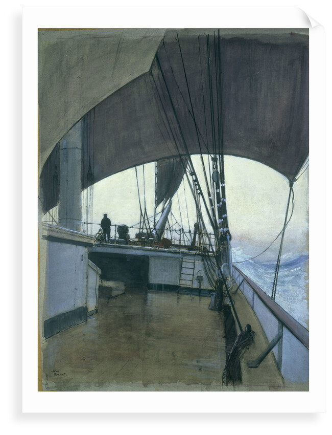 Deck scene on the barque 'Suzanne' by John Everett