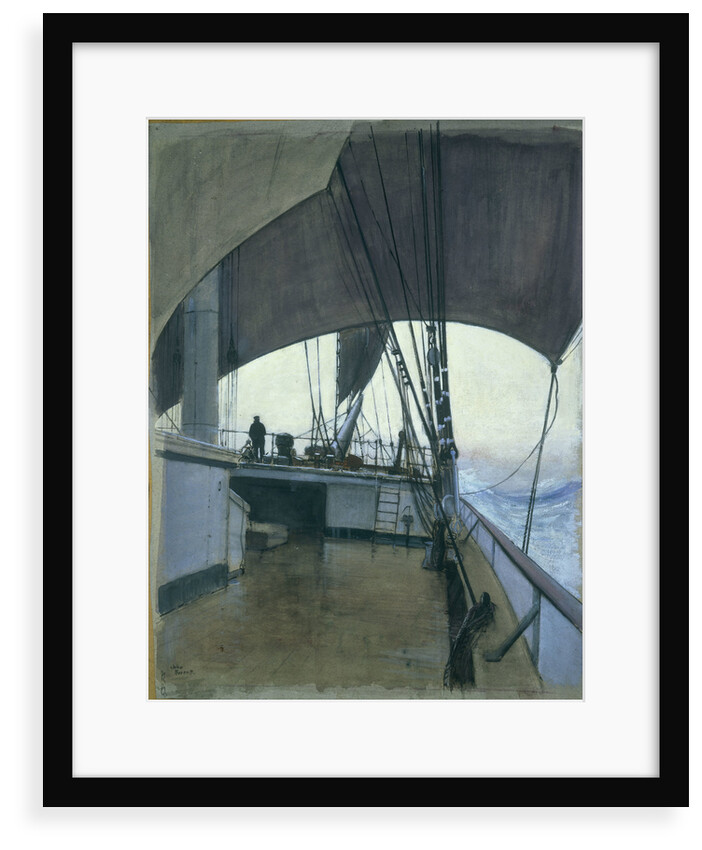 Deck scene on the barque 'Suzanne' by John Everett
