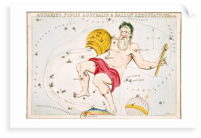 Constellation card, Urania's mirror by Sidney Hall
