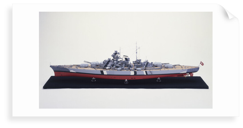 'Bismarck', port broadside view by H. G. Sitford
