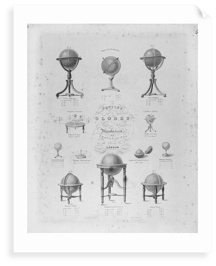 Advertisement by Newton & Son, London, (1841-1883) by unknown