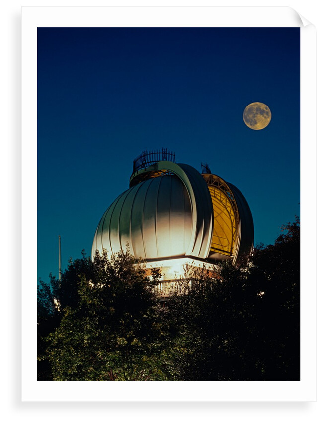 Dome of the Great Equatorial Building, Royal Observatory Greenwich, at night by National Maritime Museum