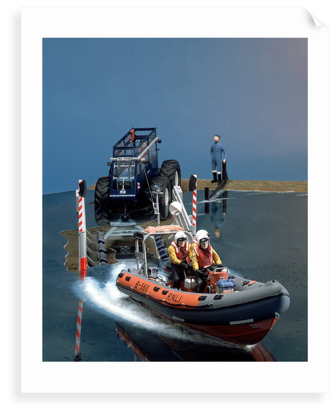 'British Diver', with tractor and trailer, scenic model by Kelvin Thatcher