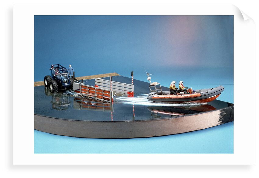 'British Diver', with tractor and trailer, scenic model by Kelvin Thatcher