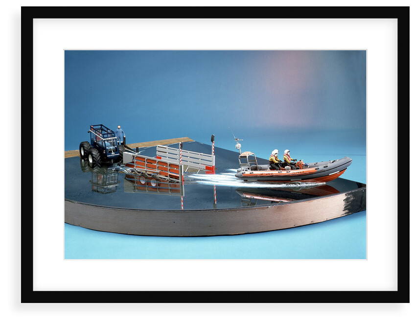 'British Diver', with tractor and trailer, scenic model by Kelvin Thatcher