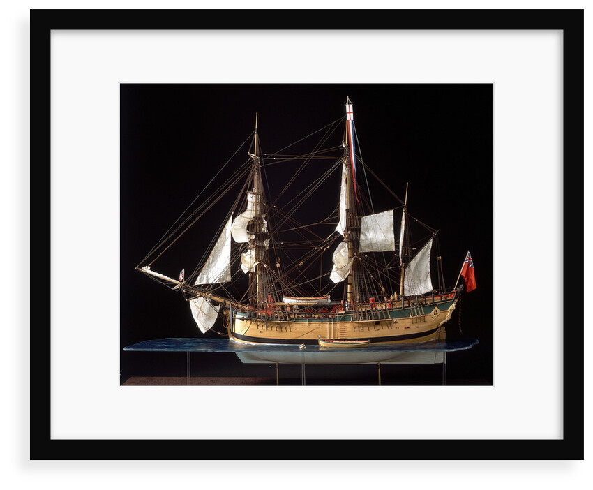 'Endeavour', port broadside by Robert A. Lightley