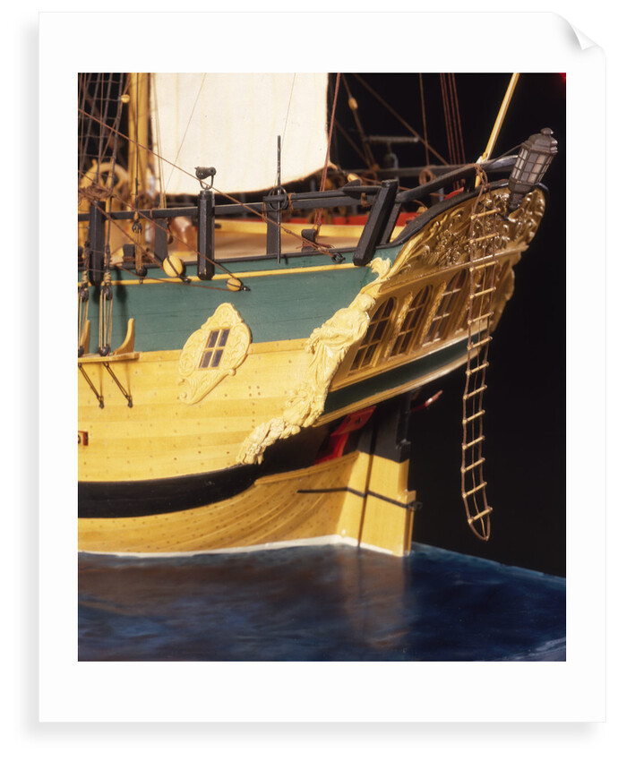 'Endeavour', detail, stern by Robert A. Lightley