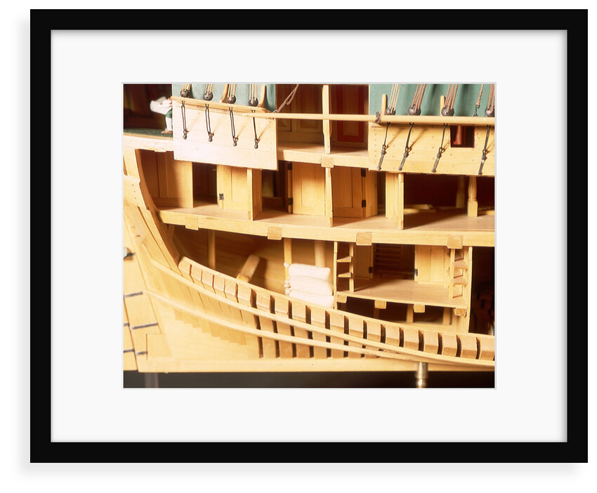 'Endeavour', interior, stern cabins by Robert A. Lightley