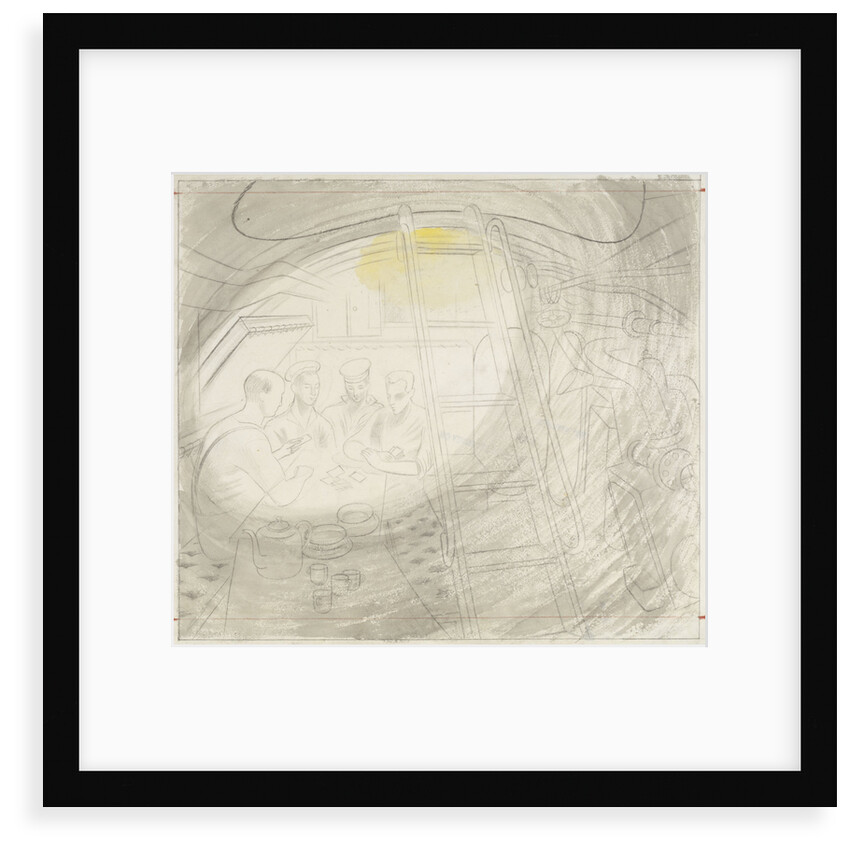 The Submarine Series: The Ward (Mess Room) by Eric Ravilious