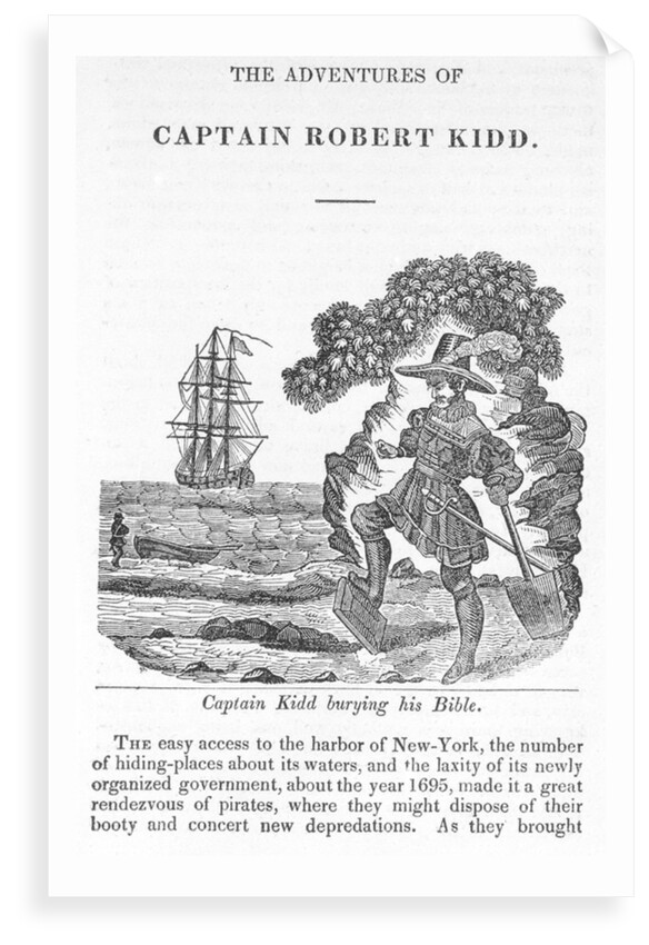Captain Kidd burying his Bible by unknown