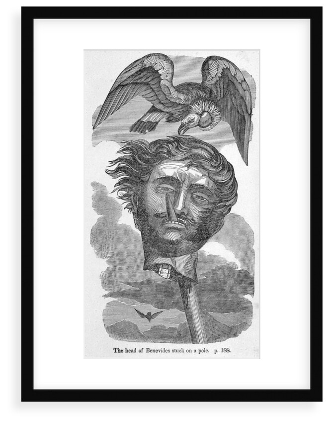 Severed head of the South American pirate Vincent Benevides by unknown