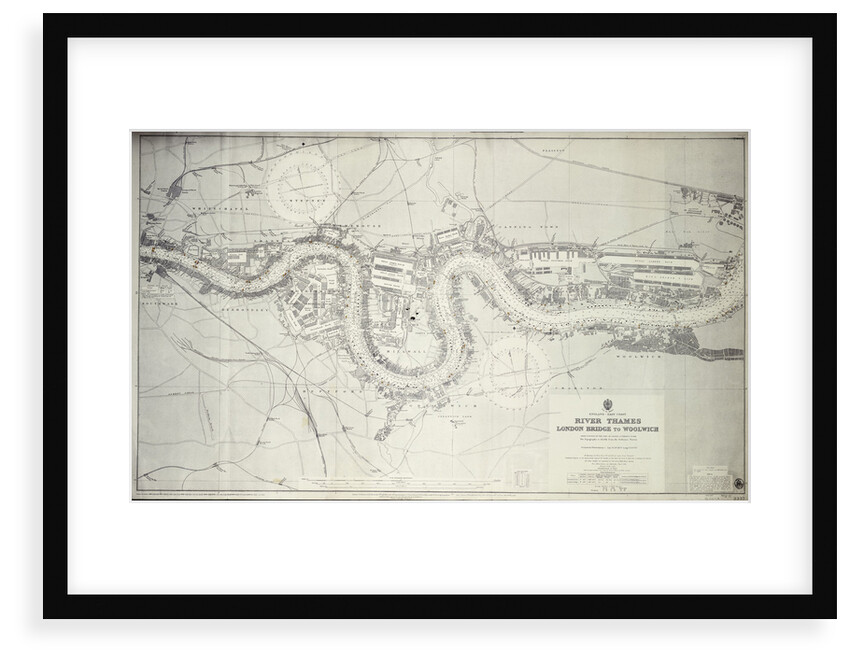 Map of River Thames: London Bridge to Woolwich by unknown