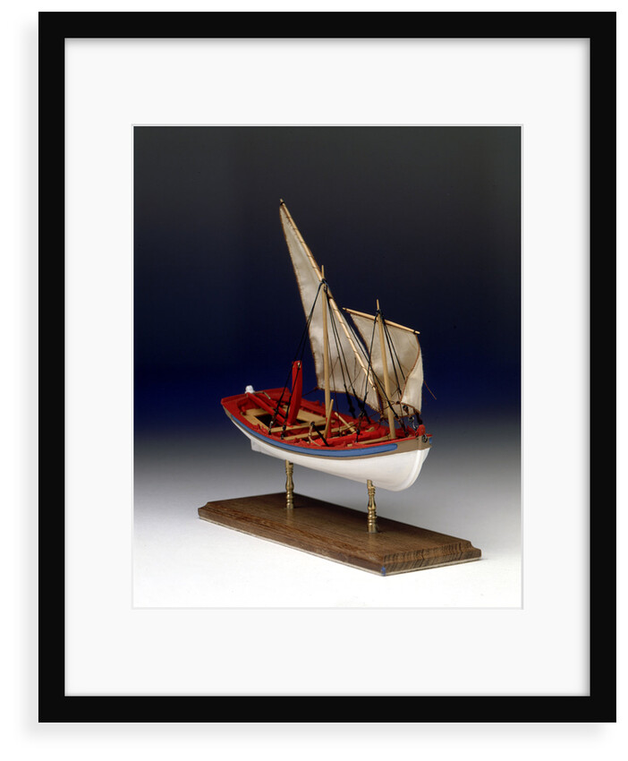 Full hull model, 6-oared ship's launch, starboard by Robert A. Lightley