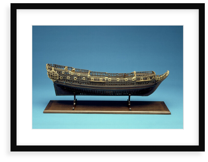 Navy Board skeleton model, starboard broadside by unknown