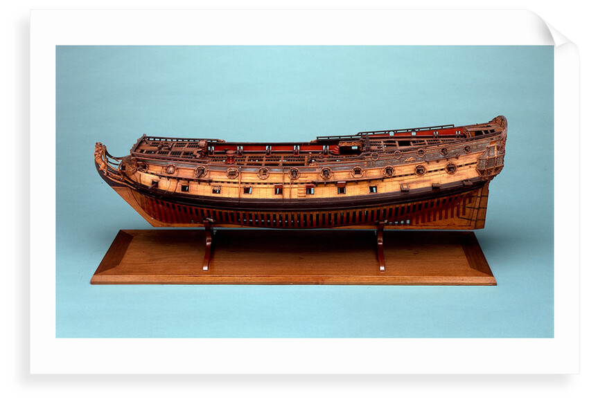Navy Board skeleton model, port broadside by unknown