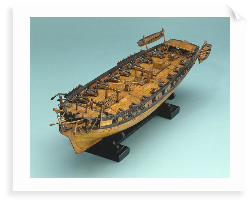 Full hull model of a Royal Navy 18-gun brig by unknown