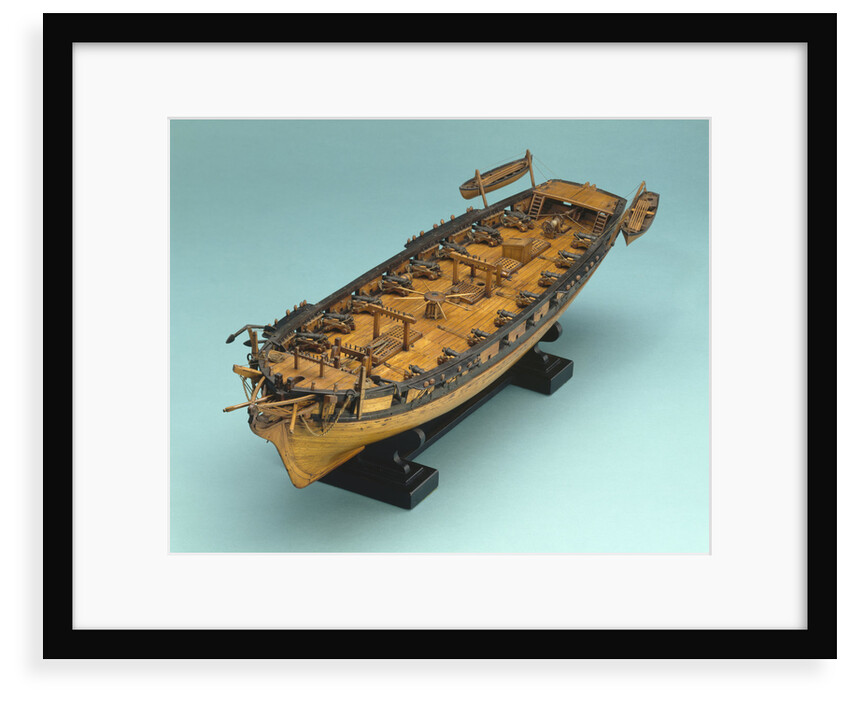 Full hull model of a Royal Navy 18-gun brig by unknown