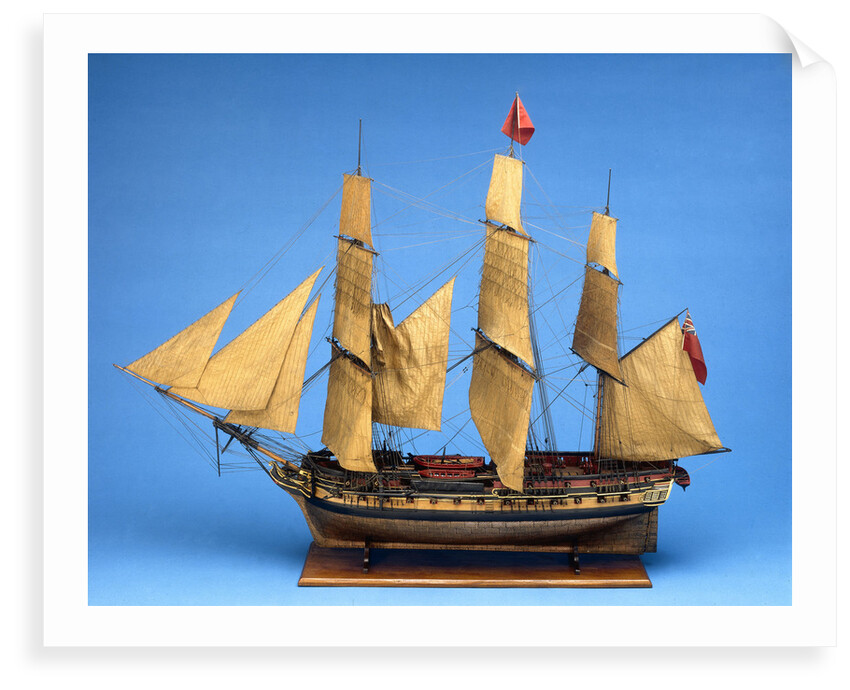 Ship of 38 guns, port broadside by unknown