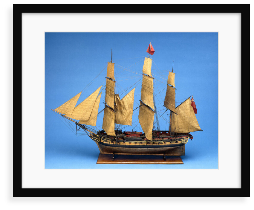 Ship of 38 guns, port broadside by unknown