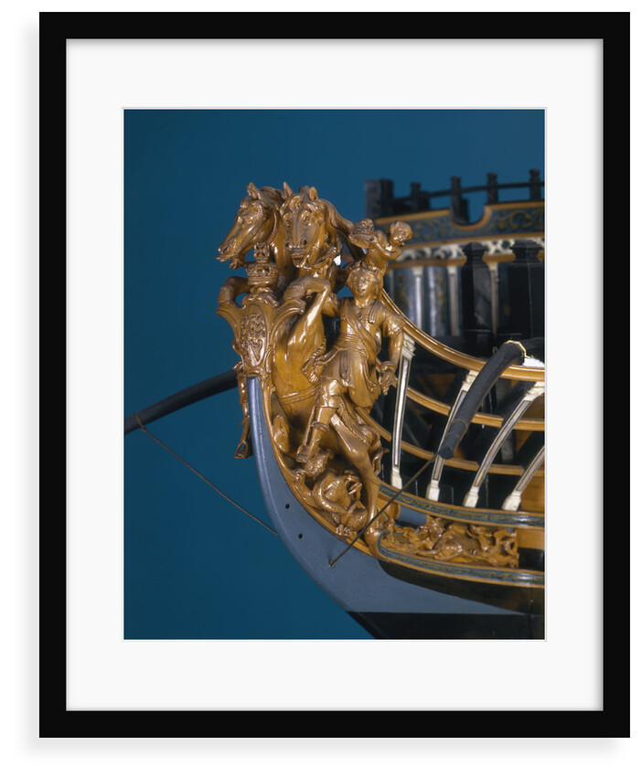 Full hull model of First Rate 100-gun warship 'Royal George' (1756) by Thomas Burroughs