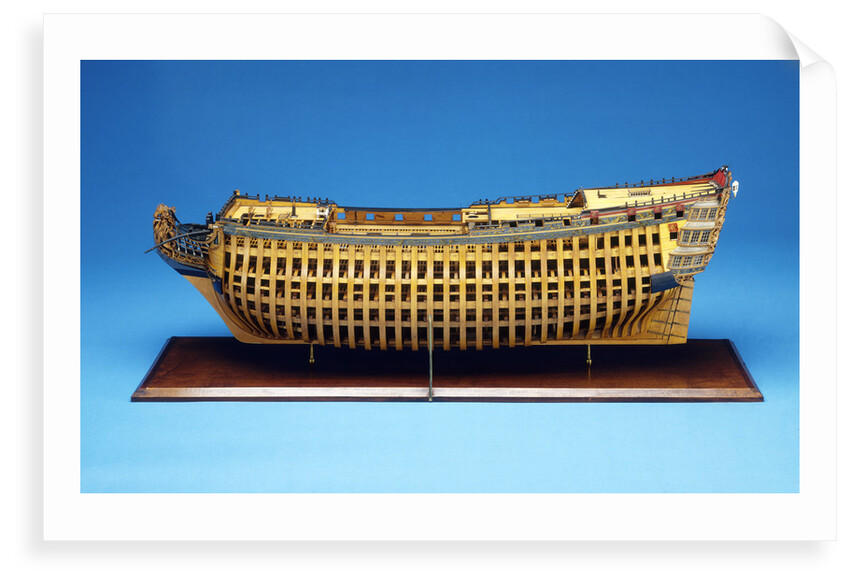 'Royal George', port broadside by Thomas Burroughs
