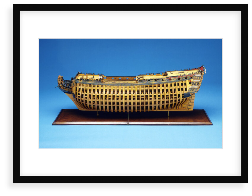 'Royal George', port broadside by Thomas Burroughs