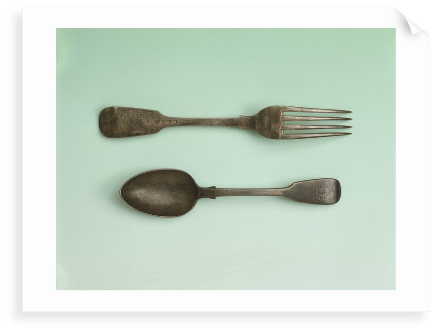 Fork and spoon relics of Sir John Franklin's last expedition by George Adams