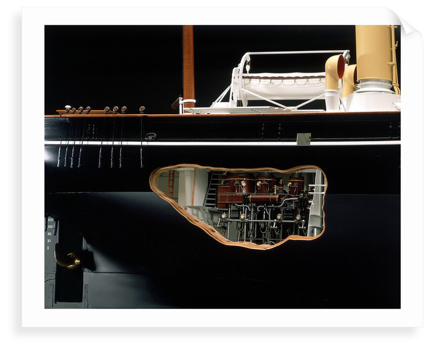 'Discovery', stern section, cut away to show engine by Severn-Lamb Ltd
