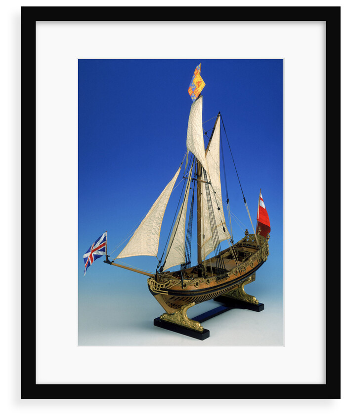 Skeleton model, royal yacht, port by unknown