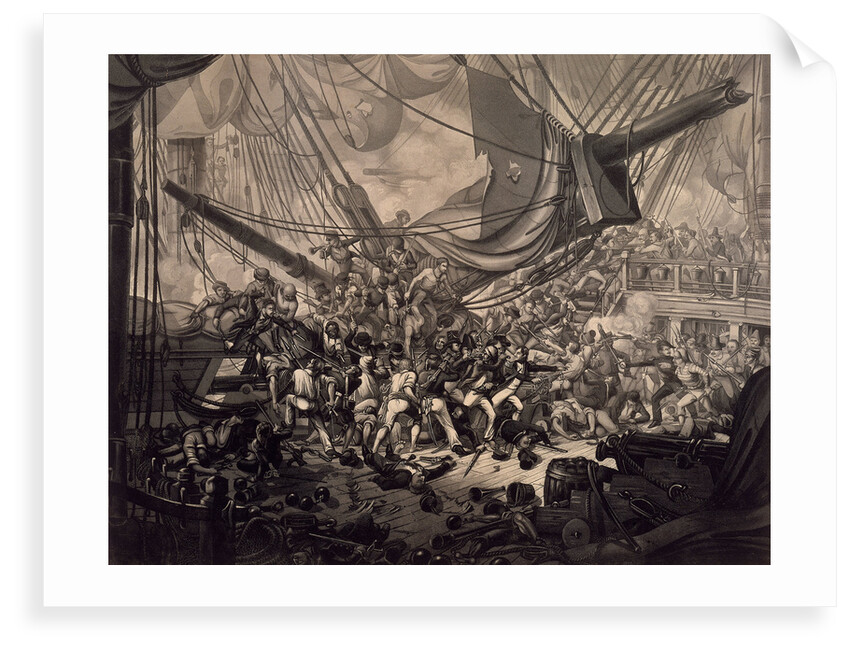 Horatio Nelson boarding the 'San Nicolas' at the Battle of Cape St Vincent, 1797 by W.M. Thomas