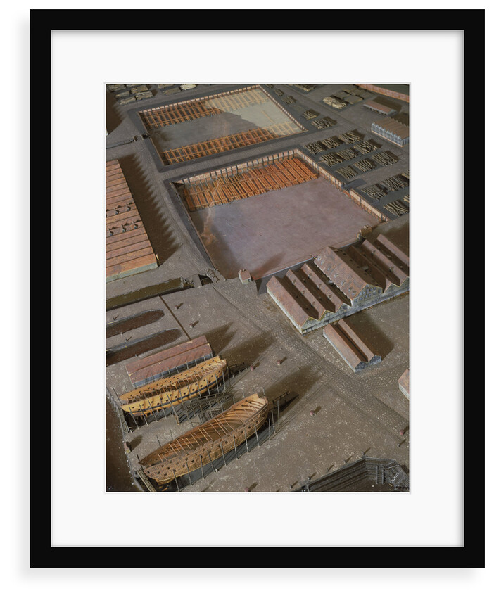 Topographic model, Royal Dockyard at Chatham, detail by William Phillips