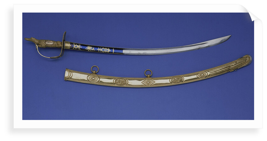 Presentation sword, which is supposedly a replica of the sword presented to Vice-Admiral Horatio Nelson (1758-1805) by unknown