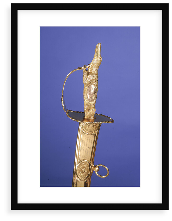 Presentation sword, which is supposedly a replica of the sword presented to Vice-Admiral Horatio Nelson (1758-1805) by unknown