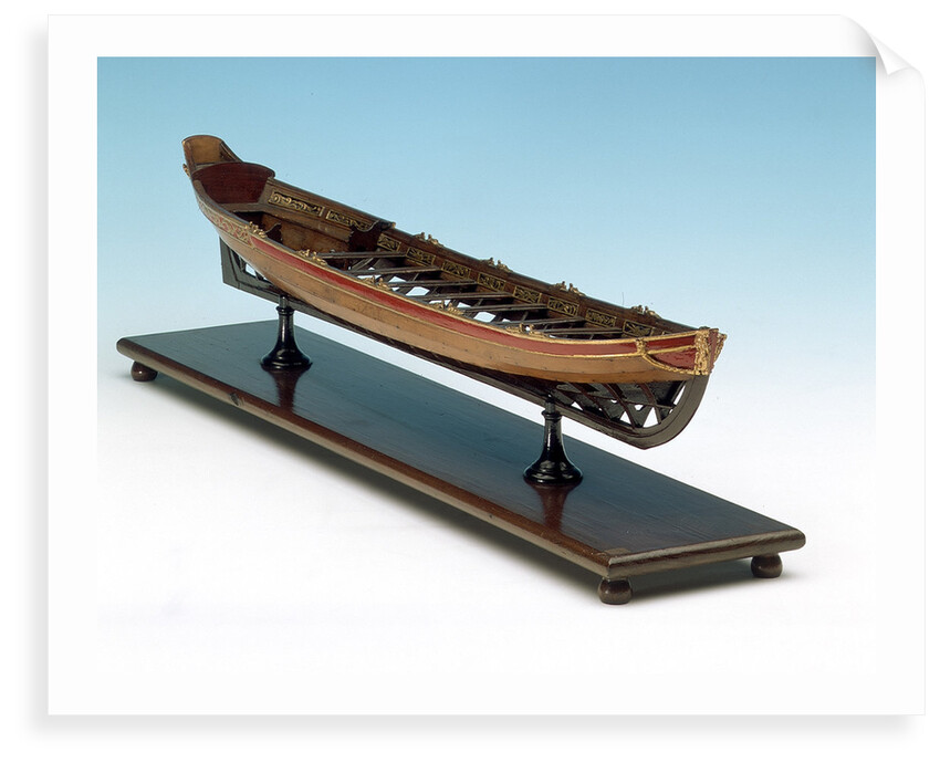 Full hull model, shallop, starboard by unknown