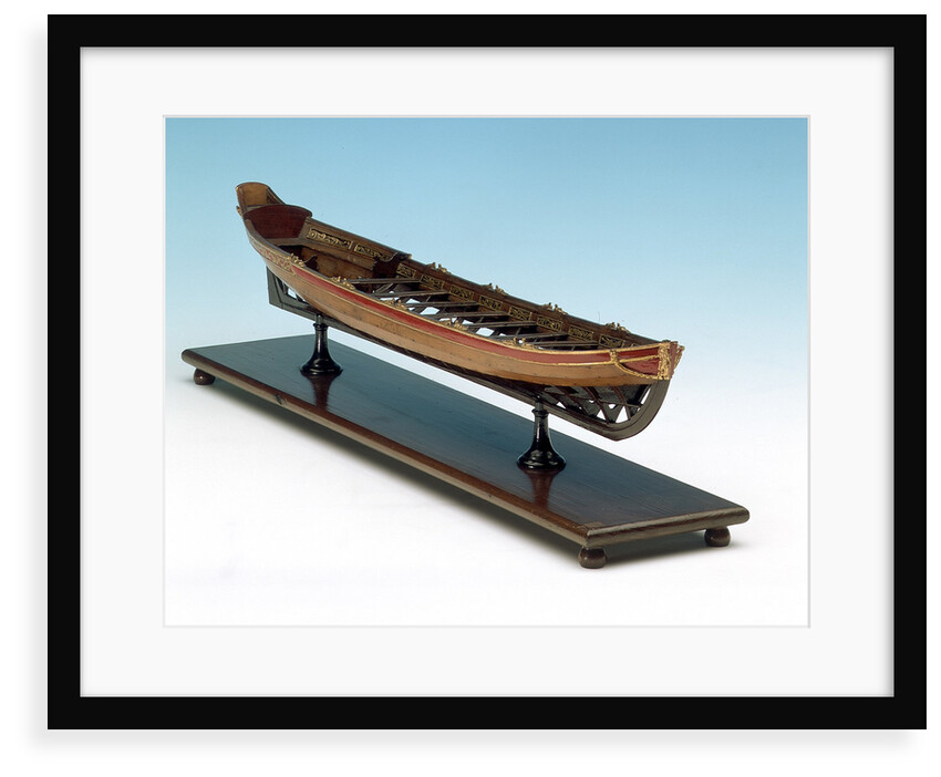 Full hull model, shallop, starboard by unknown