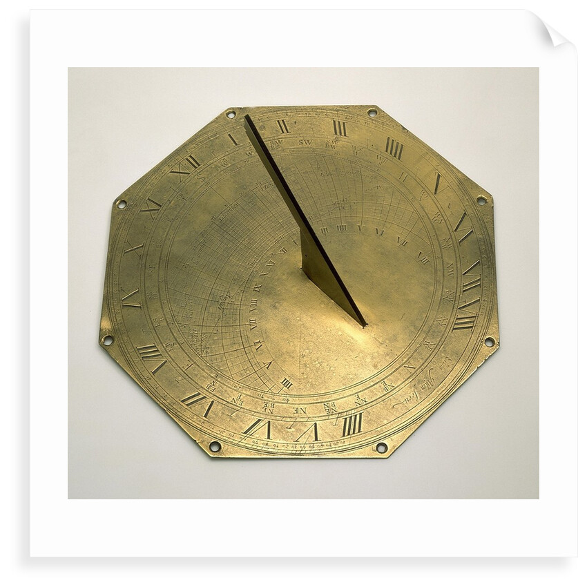 Horizontal pedestal dial by Elias Allen