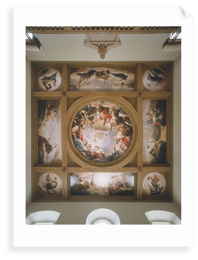 The Great Hall painted ceiling in the Queen's House by unknown