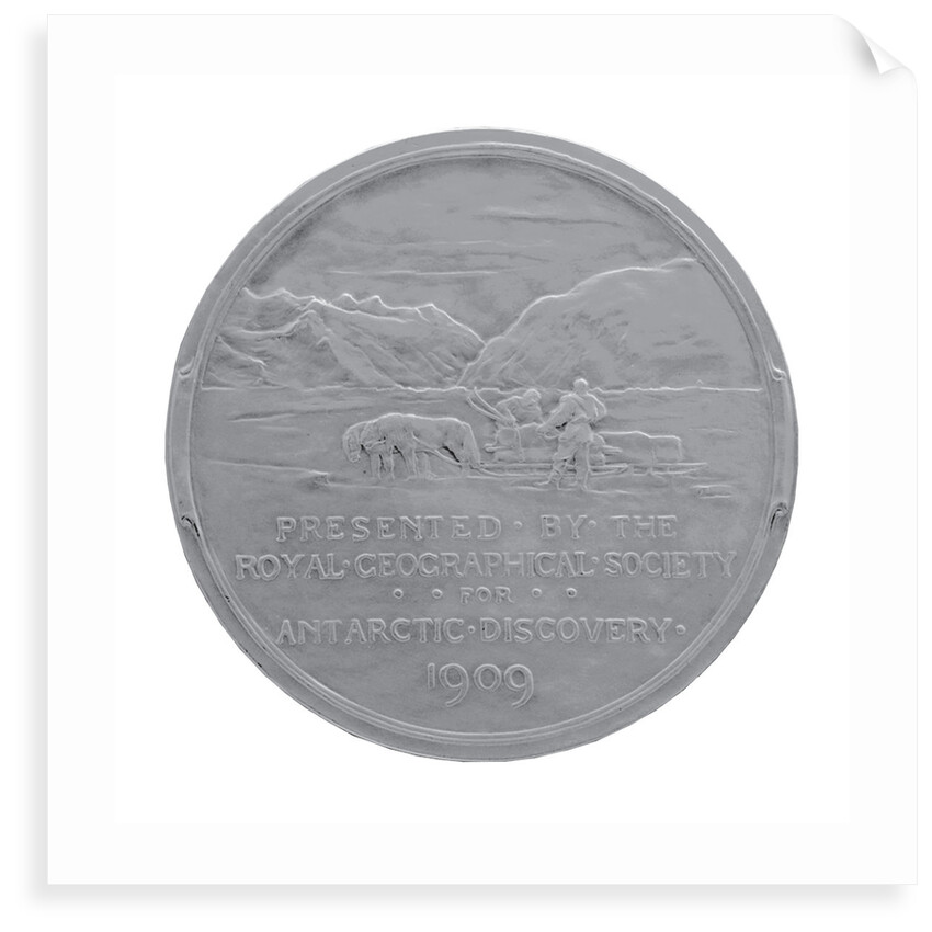 Royal Geographical Society Medal: Shackleton's Antarctic Expedition 1907-1909 by Gilbert Bayes