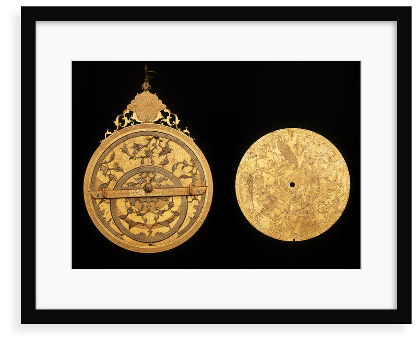 Astrolabe: obverse, with celestial map by Muhammad Mahdi al-Yazdi