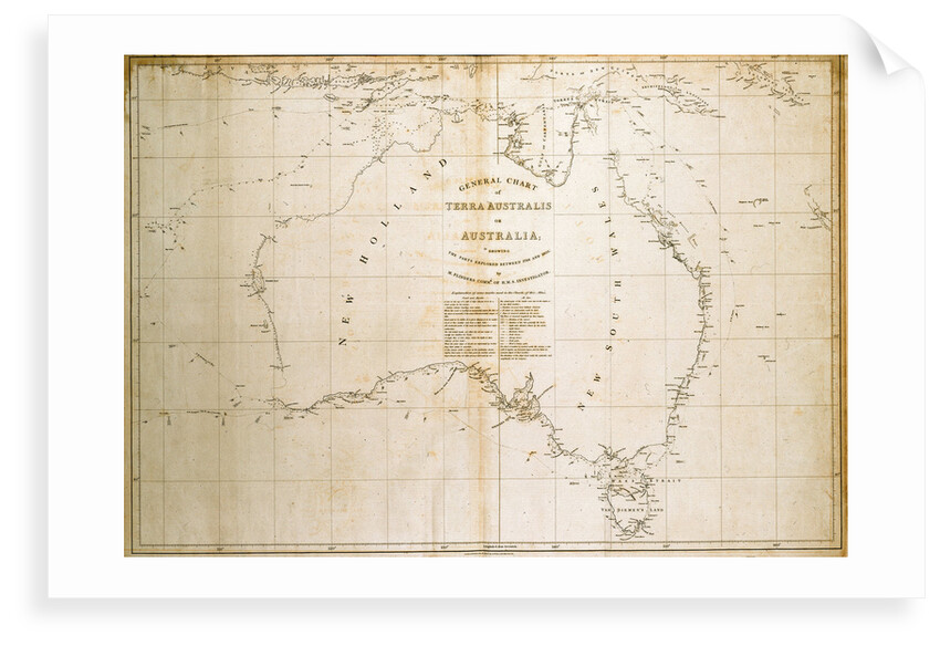 Chart of Terra Australis (Australia) by unknown