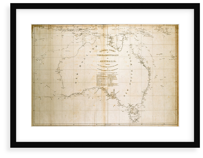 Chart of Terra Australis (Australia) by unknown