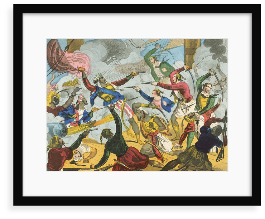 Turks attacking Greek corsairs by unknown