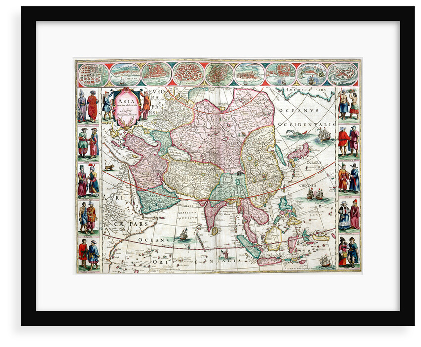 Map of Asia from the Bleau Atlas, 1662-65 by unknown