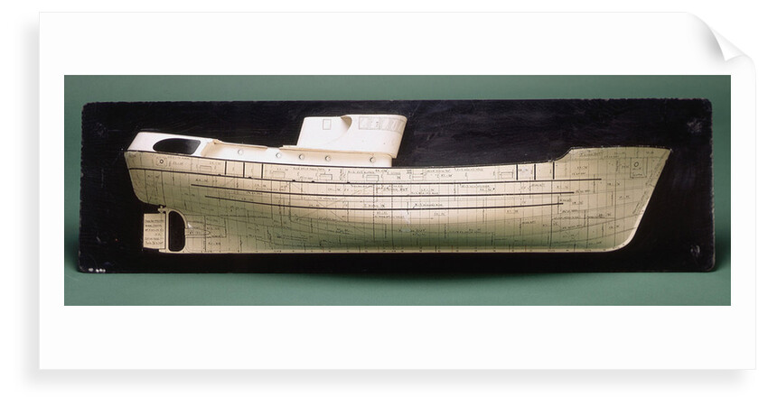 Plating model, starboard broadside by Unknown