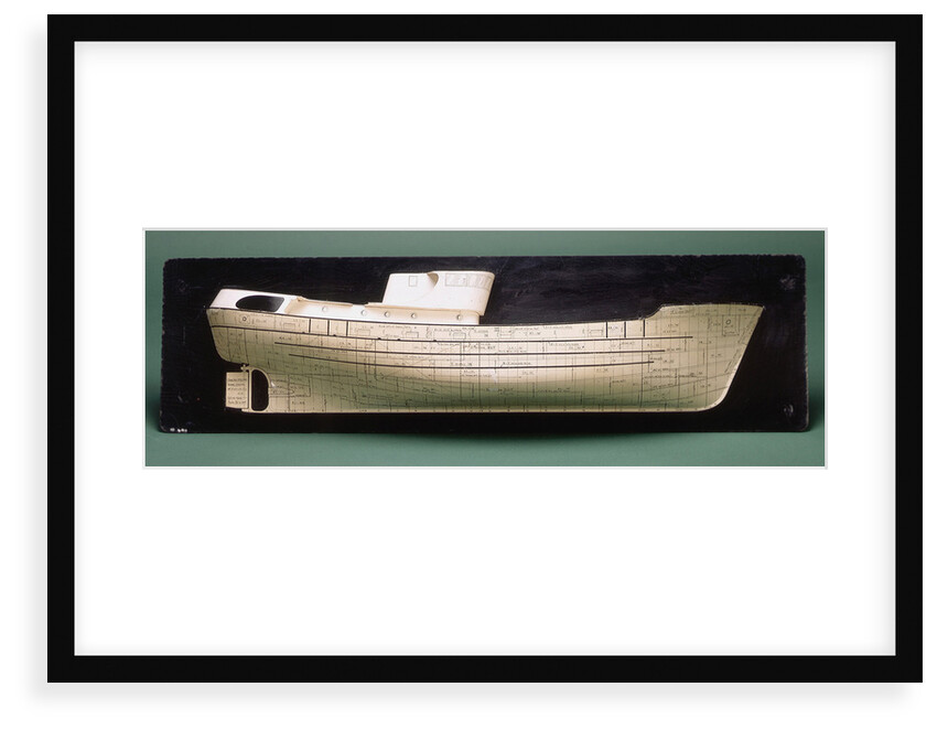 Plating model, starboard broadside by Unknown