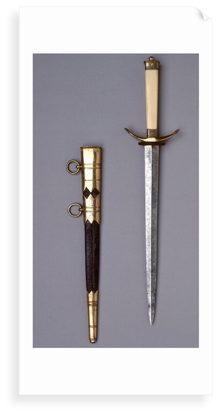8" straight blade dirk between 1770 and 1790 by Unknown