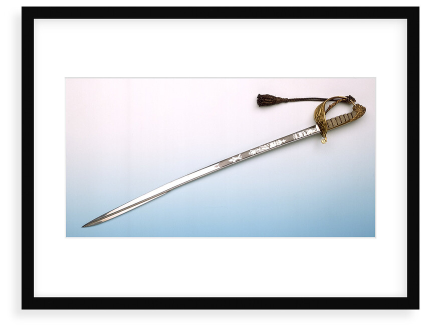 Solid half-basket hilted sword by unknown