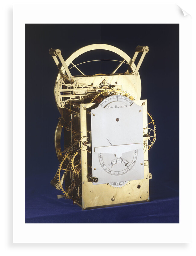 Marine timekeeper H3, back and side by John Harrison