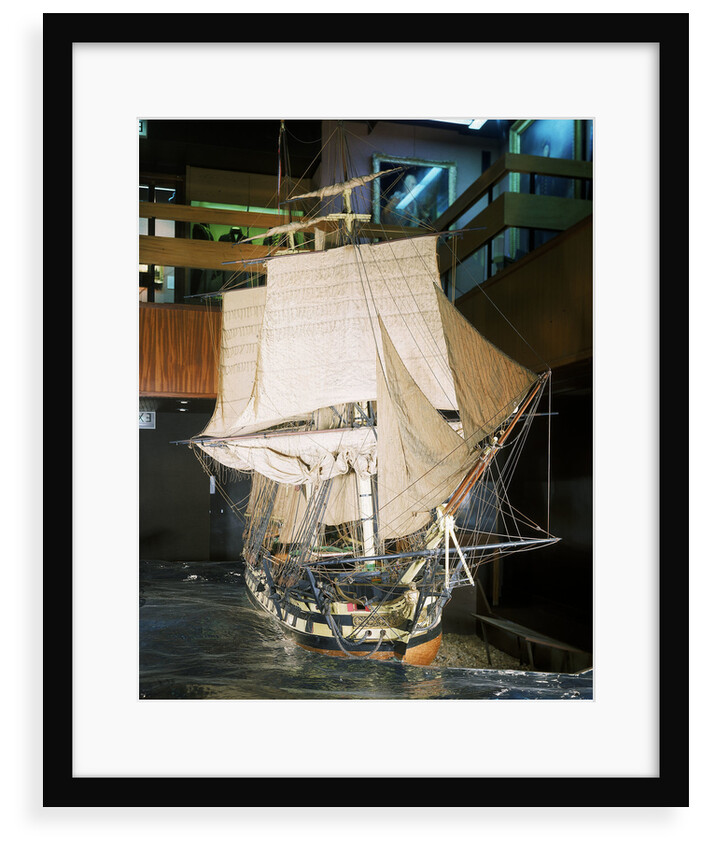 Contemporary full hull model of the 'Cornwallis' (1813), a 74-gun two-decker ship of the line, built plank on frame by J. Bomajee